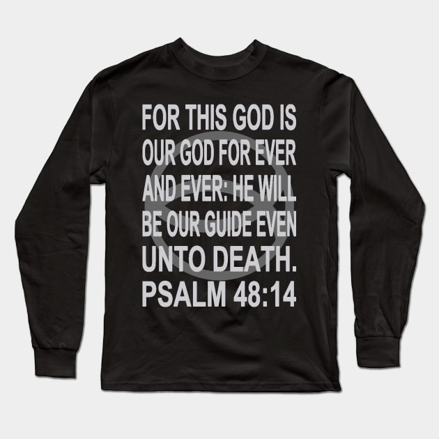 Black Ichthys – Psalm 48:14 Long Sleeve T-Shirt by J. Rufus T-Shirtery